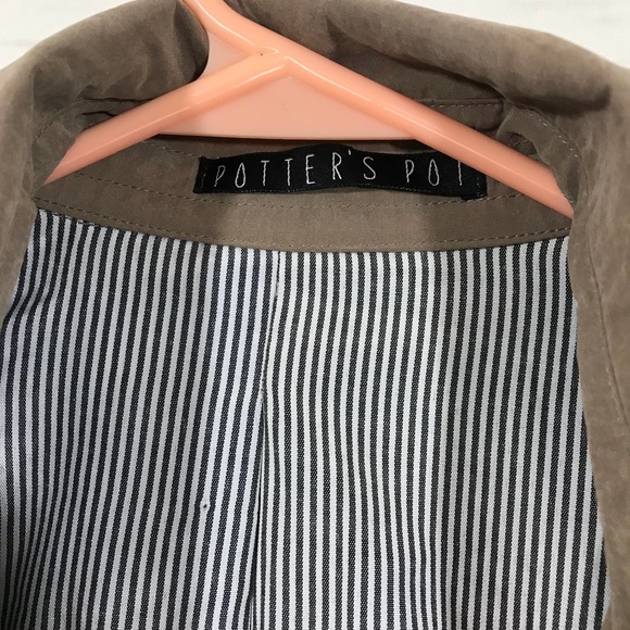 Potter’s Pot Lightweight Suede Feel Belted Jacket - Picture 3 of 8